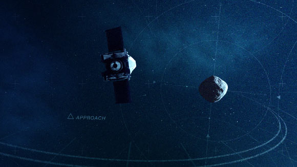 NASA’s OSIRIS-REx spacecraft is on a mission to explore the asteroid Bennu and return a sample to Earth. Image credit: NASA’s Goddard Space Flight Center Conceptual Image Lab.