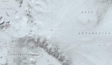 The Reference Elevation Model of Antarctica shows the continent in stunning detail. Image credit: National Geospatial-Intelligence Agency.
