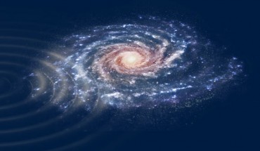 An artist’s impression of a perturbation in the velocities of stars in the Milky Way Galaxy that was revealed by ESA’s star mapping mission Gaia. Image credit: ESA.
