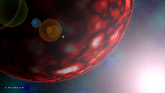 An artist’s impression of the super-Earth HD 39091c. Image credit: Sci-News.com.