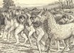The Servants Drive a Herd of Yahoos into the Field by Louis John Rhead. Image credit: Metropolitan Museum of Art.