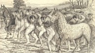 The Servants Drive a Herd of Yahoos into the Field by Louis John Rhead. Image credit: Metropolitan Museum of Art.