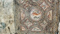 The newly-discovered mosaic floor of a Roman-era villa. Image credit: Niki Davidov, Israel Antiquities Authority.