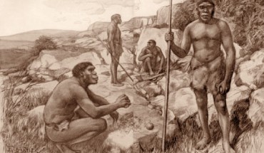 Hominins by Amedee Forestier, 1922.