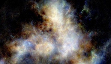 A radio image of hydrogen gas in the Small Magellanic Cloud as observed by CSIRO’s ASKAP radio telescope. Image credit: Naomi McClure-Griffiths et al / CSIRO’s ASKAP Telescope.