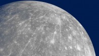 This mosaic of images from the MDIS Narrow Angle Camera on NASA’s MESSENGER spacecraft shows the impact crater Hokusai, located on Mercury at a latitude of 58°N. The crater has an impressive system of rays, which extend as much as a thousand kilometers (more than 600 miles) across the planet and are the longest that have yet been identified on Mercury. Image credit: NASA / Johns Hopkins University Applied Physics Laboratory / Carnegie Institution of Washington.