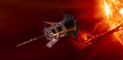 NASA’s Parker Solar Probe approaching the Sun. Image credit: NASA’s Scientific Visualization Studio.