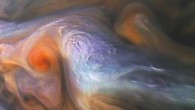This image captured by NASA’s Juno orbiter shows a multitude of magnificent, swirling clouds in Jupiter’s North North Temperate Belt. The image was taken at 4:58 p.m. EDT on October 29, 2018 (1:58 p.m. PDT) as the spacecraft performed its 16th close flyby of Jupiter. At the time, Juno was about 4,400 miles (7,000 km) from the planet’s cloud tops, at a latitude of approximately 40 degrees north. Image credit: NASA / JPL-Caltech / SwRI / MSSS / Gerald Eichstaedt / Sean Doran.