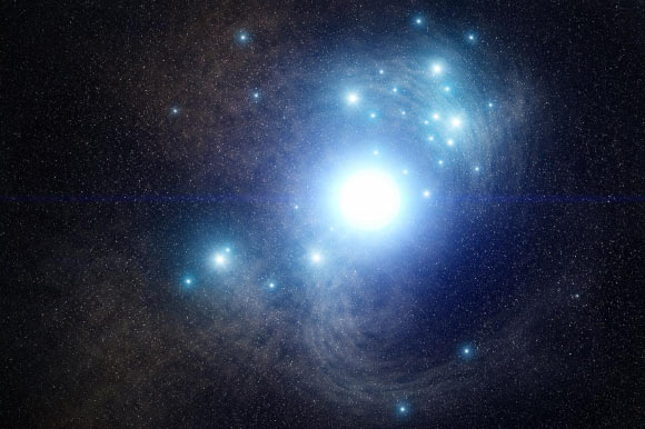 An artist’s concept of a blue supergiant star that once existed inside a cluster of young stars in the spiral galaxy NGC 3938. Image credit: NASA / ESA / J. Olmsted, STScI.