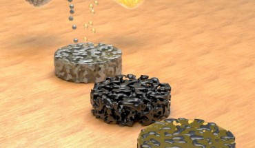 Han et al created an epoxy-graphene foam compound that is tough and conductive without adding significant weight. Image credit: Rice University.
