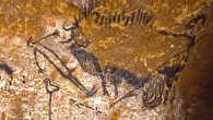 The Lascaux Shaft Scene: a panel with a rhino, a duck/goose and a disemboweled aurochs/bison with a dying man on the main wall. Image credit: © Ministère de la Culture / Centre National de la Préhistoire / Norbert Aujoulat.