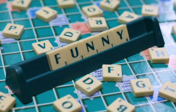 Westbury & Hollis determined that there are two main kinds of predictors of funniness in words: those related to the form of the word and those related to its meaning. Image credit: Jesper Sehested, PlusLexia.com / CC BY 2.0.