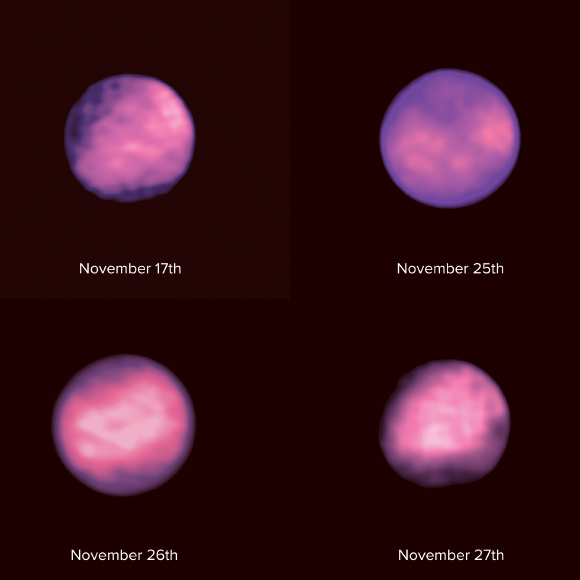 ALMA images of Europa. Image credit: ALMA / ESO / NAOJ / NRAO / S. Trumbo et al.