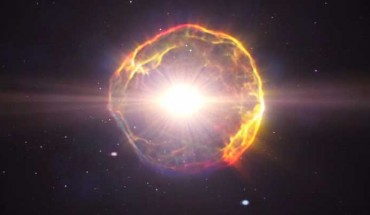 An artist’s rendition of a supernova explosion. Image credit: ESA / Hubble / L. Calcada / NASA’s Goddard Space Flight Center.