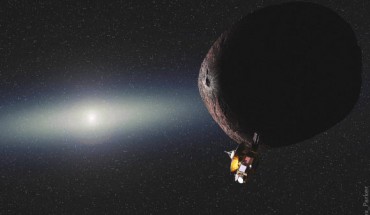 An artist’s impression of New Horizons encountering Ultima Thule. Image credit: NASA / Johns Hopkins Applied Physics Laboratory / Southwest Research Institute / Alex Parker.
