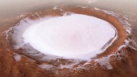 Perspective view of Korolev crater. Image credit: ESA / DLR / FU Berlin / CC BY-SA 3.0 IGO.