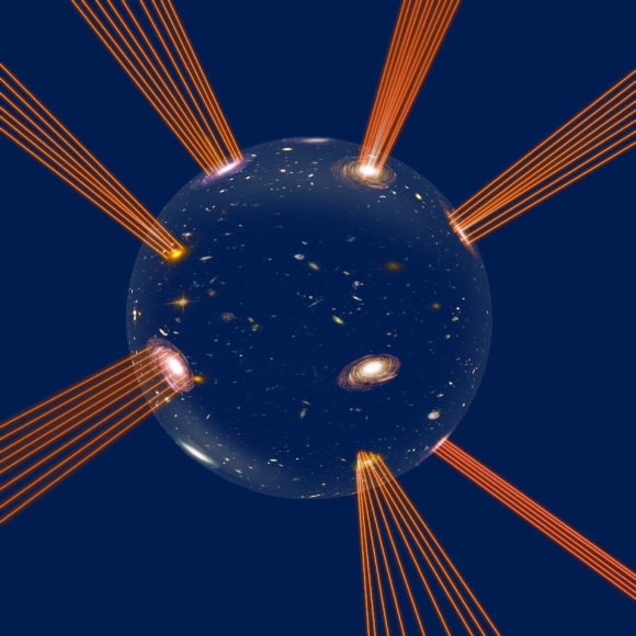 Banerjee et al propose a new model with dark energy and our Universe riding on an expanding bubble in an extra dimension. Image credit: Suvendu Giri.