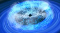 An artist’s rendering of the corona around a black hole. Image credit: RIKEN.