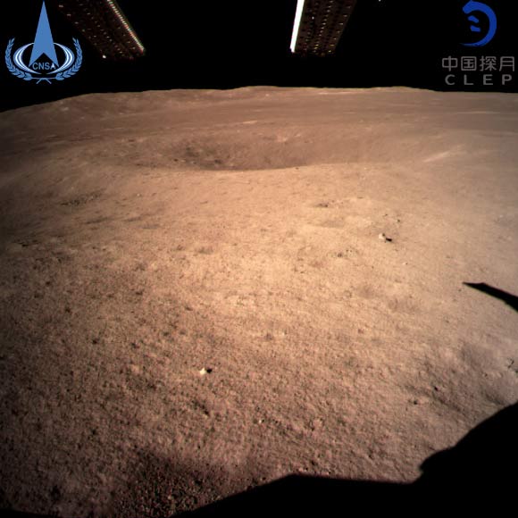 This close-up photo taken by the Chang’e-4 probe shows the far side of the Moon. Image credit: CNSA.