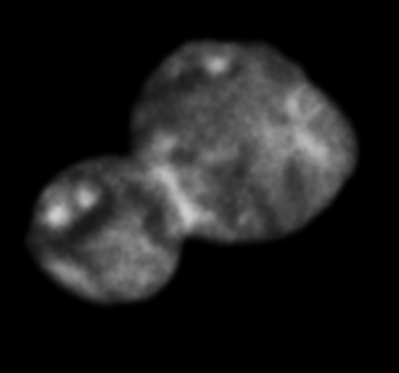 As Ultima Thule is seen to rotate, hints of the topography can be perceived. Image credit: NASA / Johns Hopkins University Applied Physics Laboratory / Southwest Research Institute.