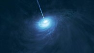 Less than a billion years after the Big Bang, a supermassive black hole began devouring anything within its gravitational grasp; this triggered a firestorm of star formation around the black hole; a galaxy was being born; a blowtorch of energy blazed across the Universe. Now, 12.8 billion years later, the NASA/ESA Hubble Space Telescope captured the beacon from this event. But the telescope needed help to spot it: the gravitational warping of space by a comparatively nearby intervening galaxy greatly amplified and distorted the quasar’s light, making it the brightest such object seen in the early Universe. Image credit: NASA / ESA / Hubble / M. Kornmesser.