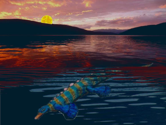 Eretmorhipis carrolldongi had a long rigid body, a small head, tiny eyes and four flippers for swimming and steering. Image credit: Gianluca Danini.