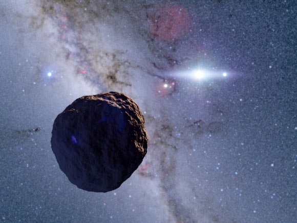 An artist’s impression of the newly-discovered Kuiper Belt object. Image credit: Ko Arimatsu.