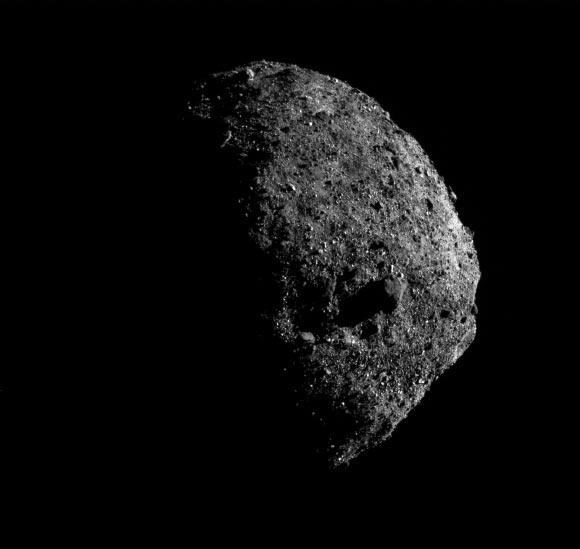 This image of asteroid Bennu was captured on January 17, 2019, from a distance of about one mile. Image credit: NASA / Goddard / University of Arizona / Lockheed Martin.