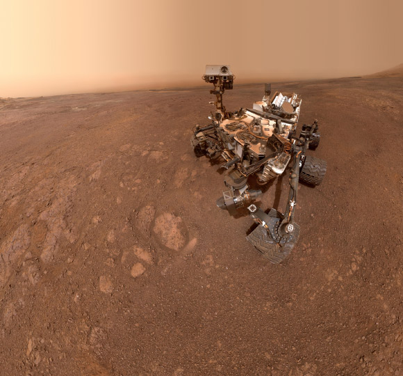 A selfie taken by NASA’s Mars rover Curiosity on Sol 2291 (January 15, 2019) at the ‘Rock Hall’ drill site, located on Vera Rubin Ridge. Image credit: NASA / JPL-Caltech / MSSS.