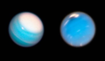 Neptune and Uranus. Image credit: NASA / ESA / A. Simon, NASA’s Goddard Space Flight Center / M. Wong & A. Hsu, University of California, Berkeley.