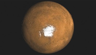 The south pole of Mars. Image credit: NASA.