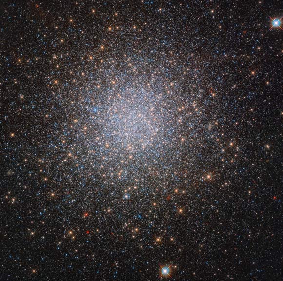 This Hubble image shows a globular cluster called NGC 2419. Image credit: NASA / ESA / Hubble / S. Larsen et al.