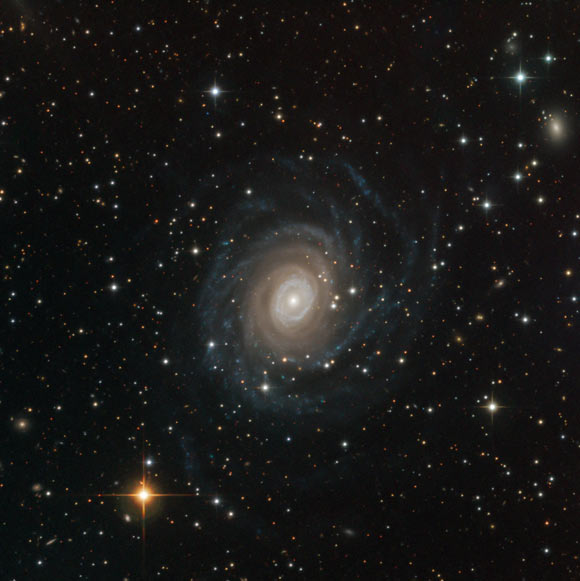 This image from ESO’s SPECULOOS Observatory shows the spiral galaxy NGC 6902. Image credit: ESO.