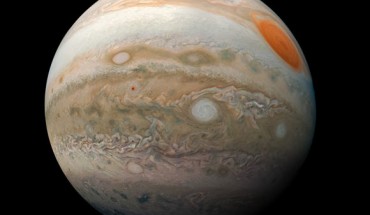 This image of Jupiter was taken on February 12, 2019, as Juno performed its 18th close flyby of the planet. Image credit: NASA / JPL-Caltech / SwRI / MSSS / Kevin M. Gill.