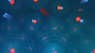 An artist’s impression of record-cold quantum gas of potassium-rubidium molecules. Image credit: Steven Burrows / JILA.