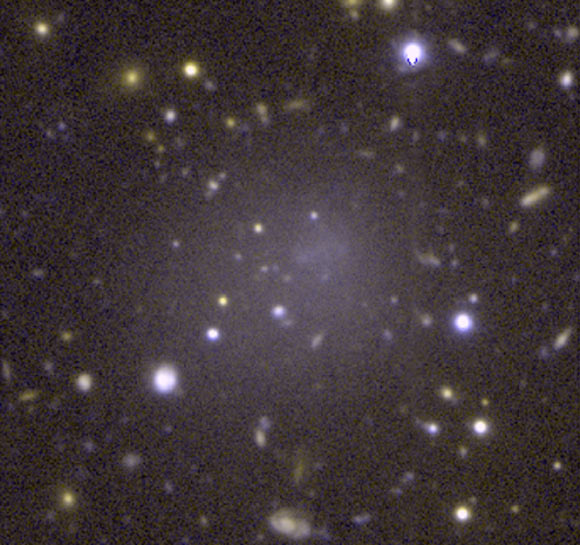 The ultra-diffuse galaxy DGSAT I. Image credit: Aaron Romanowsky / University of California Observatories / D. Martinez-Delgado / ARI.