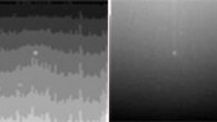 These two thumbnail images are the final images Opportunity took on Mars as a dust storm darkened the sky. The left Pancam image has more wavy gradations. In the right Pancam image, the Sun appears as the larger whitish feature in the middle of the frame. Image credit: NASA / JPL-Caltech / Cornell / ASU.