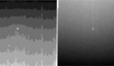 These two thumbnail images are the final images Opportunity took on Mars as a dust storm darkened the sky. The left Pancam image has more wavy gradations. In the right Pancam image, the Sun appears as the larger whitish feature in the middle of the frame. Image credit: NASA / JPL-Caltech / Cornell / ASU.