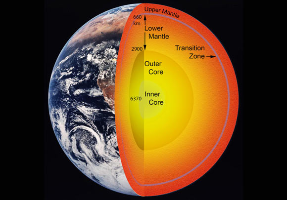 After studying thousands of rocks samples dating at least 2.5 billion years old, Kamber & Tomlinson determined the Earth’s upper mantle was much cooler than previously thought. Image credit: NASA / JPL-Caltech.