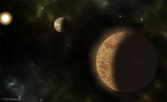 An artist’s conception of the HD 15337 planetary system. Image credit: Sci-News.com.