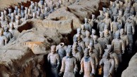 View of Pit 1 of the Terracotta Army showing the hundreds of warriors once armed with bronze weapons. Image credit: Xia Juxian.