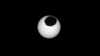 Phobos transits the Sun’s disk, as seen by NASA’s Mars rover Curiosity on March 26, 2019. Image credit: NASA / JPL-Caltech / MSSS.