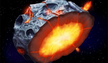 As a metallic asteroid such as Psyche cooled and solidified, iron volcanoes may have erupted onto its surface. Image credit: Elena Hartley.