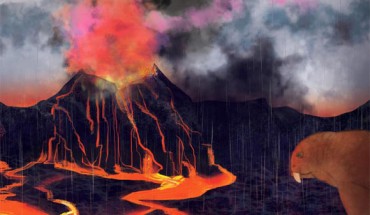 The discovery of a spike of mercury in 252-million-year-old rock at locations around the world gives evidence for the prevailing theory that volcanic eruptions caused the end-Permian extinction. Image credit: Margaret Weiner / University of Cincinnati Creative Services.