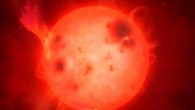 This is a superflare on an L-dwarf star. Image credit: Mark Garlick / University of Warwick.