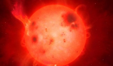 This is a superflare on an L-dwarf star. Image credit: Mark Garlick / University of Warwick.
