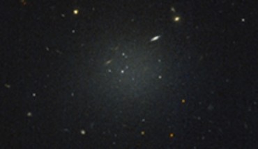 This Hubble image shows the ultra-diffuse galaxy NGC1052-DF4. Image credit: van Dokkum et al, doi: 10.3847/2041-8213/ab0d92.
