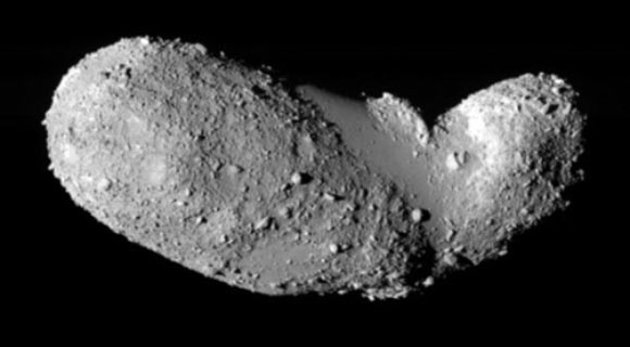 The S-type asteroid Itokawa. Image credit: JAXA.