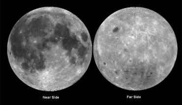 Global map of the albedo from the 750 nm filter of the UV-VIS camera onboard NASA’s Clementine spacecraft. The image shows the near side and far side of the Moon in Lambert, equal-area projection. Image credit: NASA.