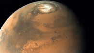 A view of Mars showing the planet’s northern polar ice cap. Image credit: ISRO / ISSDC / Emily Lakdawalla.